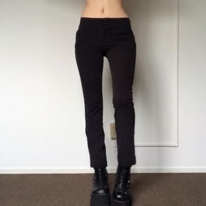 Y2K low waisted black dress pants
